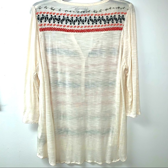 Embroidered Cream Blouse / Tunic - Picture 2 of 9